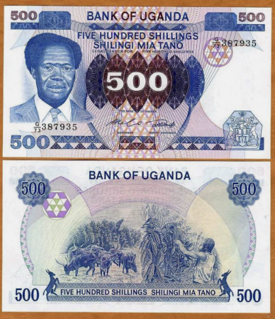 Bancnote - Uganda 500 Shillingi 1985 UNC, Apollo Obote