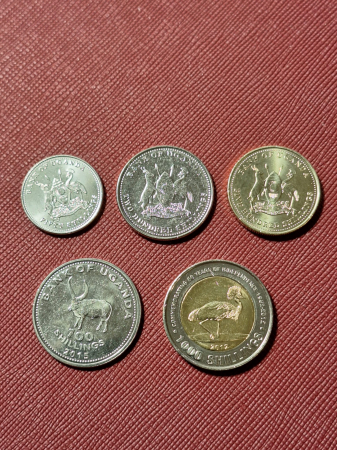 Monede Africa - Uganda set 5 monede 2012-2015: 50,100,200,500,1000 Shillingi, UNC