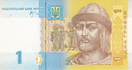 Bancnote - Ucraina, 1 Hrivna 2014, Volodymyr cel Mare, necirculata