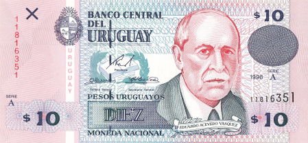 Uruguay 10 Pesos 1998, necirculata [0]