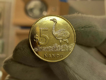 Monede America - Uruguay 5 Pesos Uruguayos, Nandu 2019, UNC