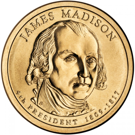 Monede America - USA 1 dolar 2007 Presedinti: James Madison, (1809-1817), UNC