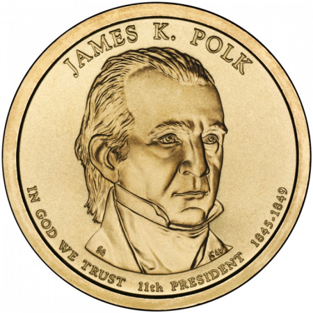 Monede America - USA 1 dolar 2009 Presedinti: James K. Polk (1845-1849), UNC