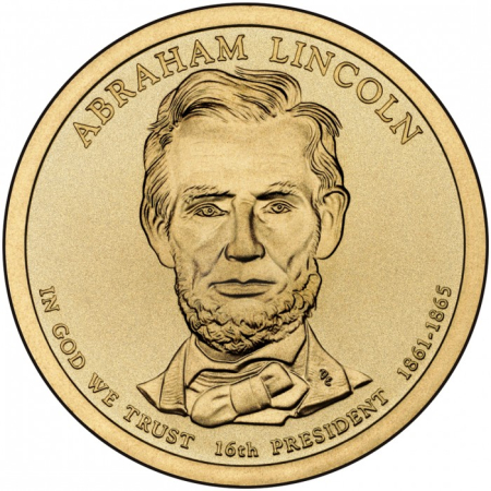 Monede America - USA 1 dolar 2010 Presedinti: Abraham Lincoln, (1861-1865), UNC