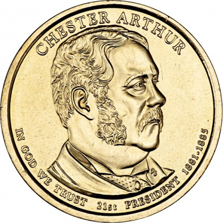 Monede America - USA 1 dolar 2012 Presedinti: Chester A. Arthur (1881-1885), UNC