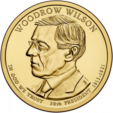 Monede America - USA 1 dolar 2013 Presedinti: Woodrow Wilson (1913–1921), UNC