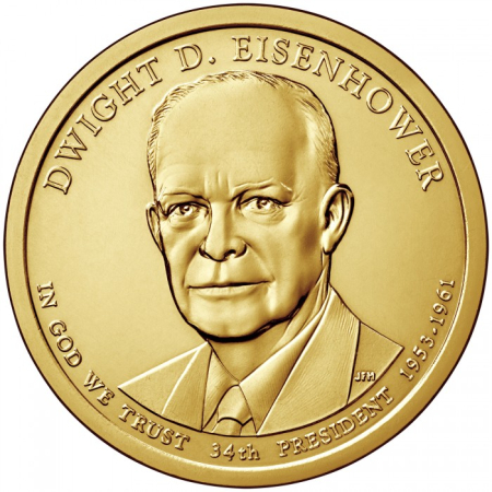 Monede America - USA 1 dolar 2015 Presedinti: Dwight D. Eisenhower (1953–1961), UNC