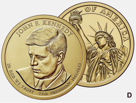 Monede straine - USA 1 dolar 2015 Presedinti: John F. Kennedy, UNC