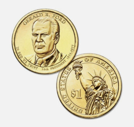 Monede straine - USA 1 dolar 2016 Presedinti: Gerald Ford, UNC