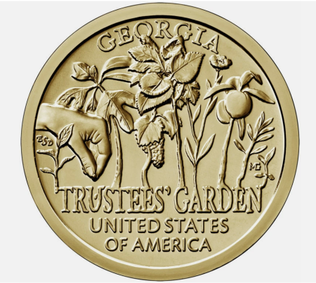 Monede America - USA 1 dolar 2019 Inovatia americana, Georgia, Gradina Trustee's, UNC