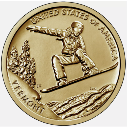 Monede straine - USA 1 dolar 2022 Inovatia americana, Vermont, UNC