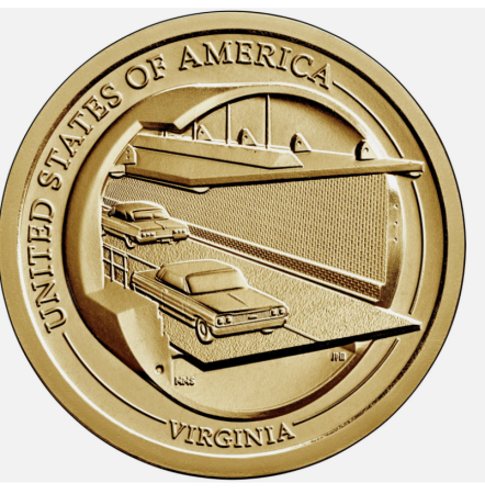 Monede straine - USA 1 dolar 2022 Inovatia americana, Virginia, Podul-Tunel Chesapeake Bay, UNC