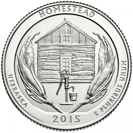 Monede America - USA, 25 Centi 2017: Monumentul național Homestead, UNC