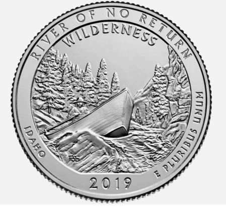 Monede America - USA 25 centi 2019, River of no Return, UNC