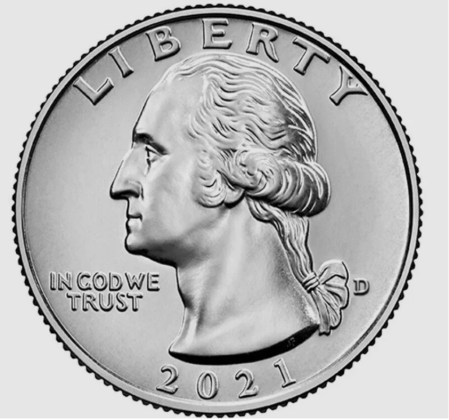USA 25 centi 2021, George Washington, monetaria Denver, UNC [1]