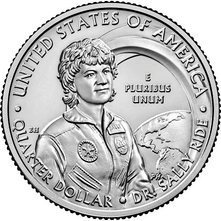 Monede America - USA, 25 Centi 2022: Dr. Sally Ride, astronaut, UNC