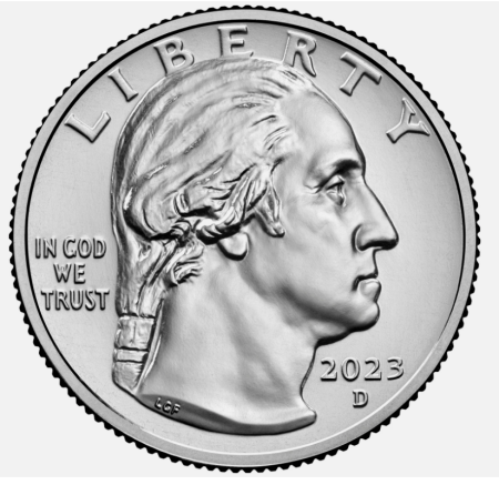 USA 25 centi 2023, Eleanor Roosevelt, monetaria Philadelphia, UNC [1]