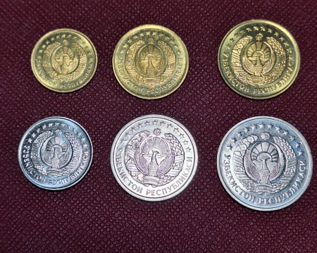 Uzbekistan set 6 monede 1994: 1,3,5,10,20,50 Tiyin, necirculate [1]