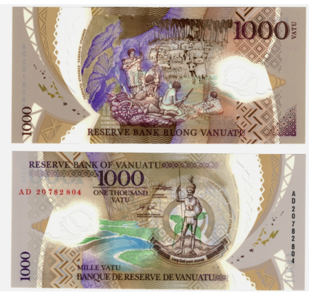 Bancnote - Vanuatu 1000 Vatu 2017, polimer, necirculata