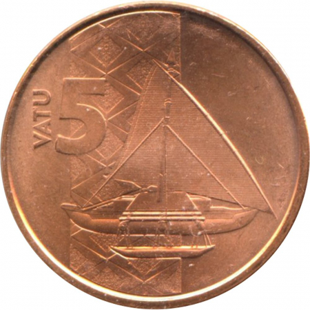 Vanuatu 5 vatu, 2015 (Canoe) UNC [1]