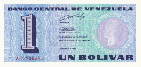 Venezuela 1 bolivar 1989, necirculata [0]