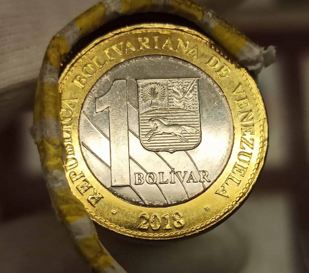 Monede America - Venezuela 1 Bolivar Soberano 2018, Bimetal, UNC