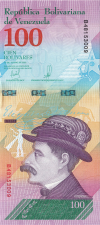 Venezuela 100 Bolivari 2018, necirculata [1]