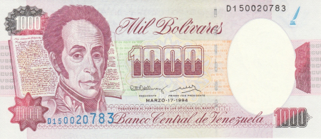 Venezuela 1000 Bolivari 1998, necirculata [0]