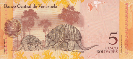 Venezuela 5 Bolivari 2014, necirculata [0]
