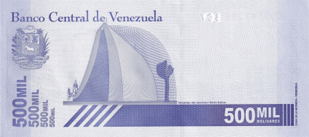 Venezuela 500000 Bolivari 2020, Simón Bolívar, necirculata [1]