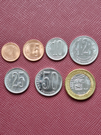 Monede America - Venezuela set 7 monede 2007-2012: 1,5,10,12/5,25,50 Centimos, 1 Bolivar, UNC