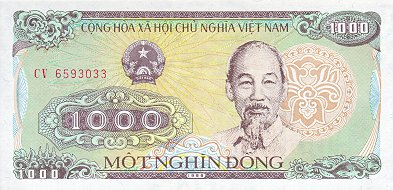 Vietnam, 1000 Dong 1988, necirculata [1]