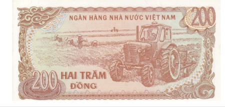 Bancnote - VIETNAM 200 dong 1987, Ho Chi Minh, necirculata