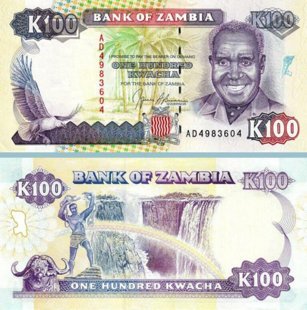 Zambia - Zambia, 100 kwacha 1991, necirculata