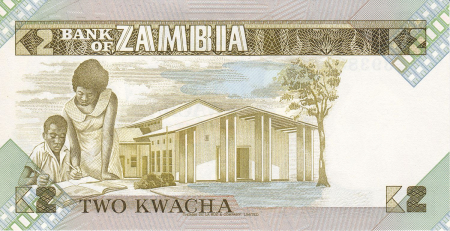 ZAMBIA 2 kwacha 1980-1987, necirculata [1]