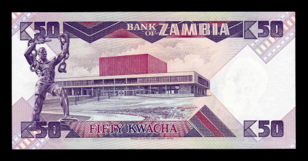 ZAMBIA 50 kwacha 1988, Kenneth Kaunda, primul presedinte, necirculata [1]