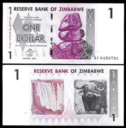 Zimbabwe - Zimbabwe 1 Dollar 2007, necirculata