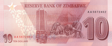 Zimbabwe - ZIMBABWE 10 dollars 2020, necirculata