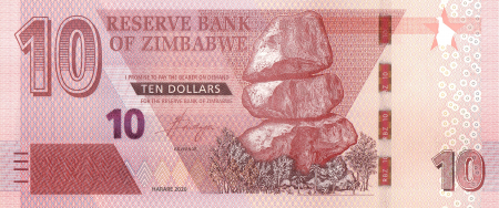 ZIMBABWE 10 dollars 2020, necirculata [1]