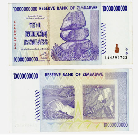 Bancnote - Zimbabwe 10 miliarde dolari 2008, circulata, stare buna