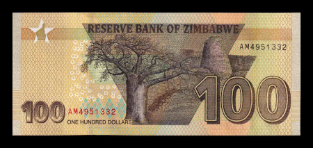 Zimbabwe - ZIMBABWE 100 dolari 2020-2023, necirculata