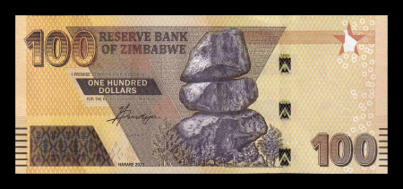 ZIMBABWE 100 dolari 2020-2023, necirculata [1]