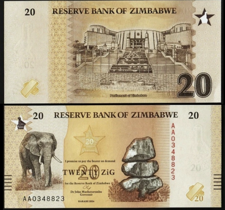 Zimbabwe - Zimbabwe 20 zig 2026, UNC