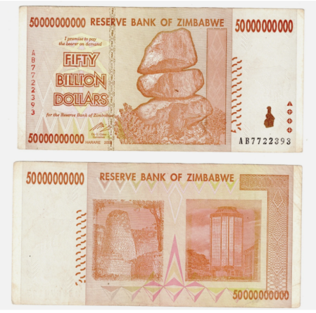 Bancnote - Zimbabwe 25 miliarde dolari 2008, circulata, stare buna