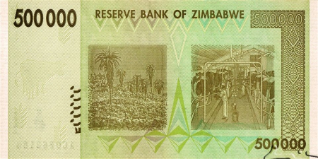 Zimbabwe - ZIMBABWE 500,000 dollars 2007, necirculata