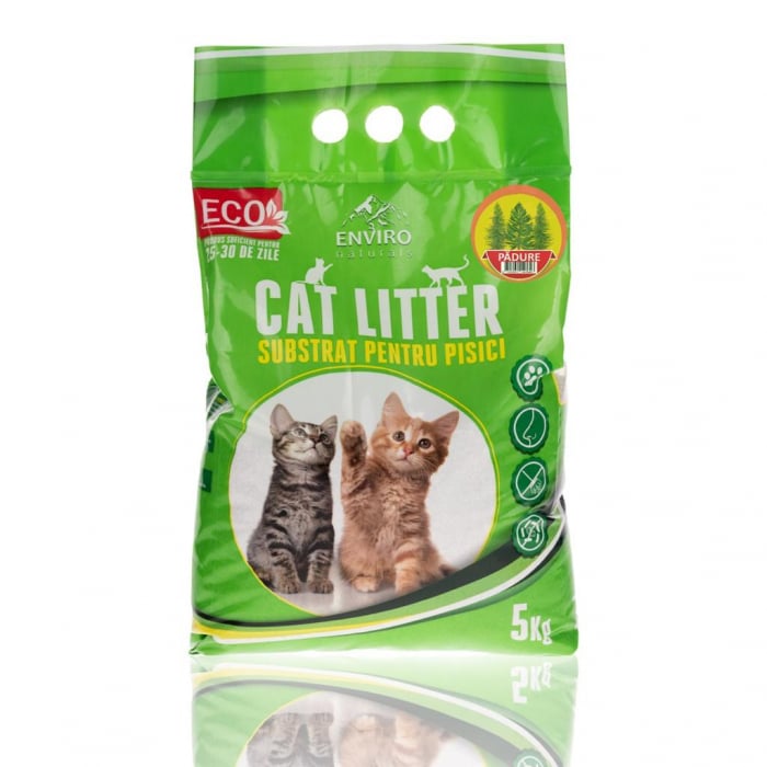 CAT LITTER -asternut pentru pisici, aroma PADURE - 5 KG [1]