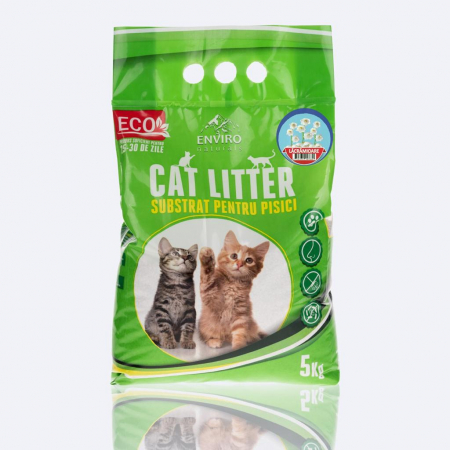 CAT LITTER -asternut ECOLOGIC pe baza de zeolit pentru pisici LACRAMIOARE - 5 KG [0]