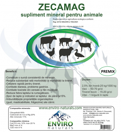 Zootehnie - Zeolit cu calciu si magneziu pentru animale Zecamag, Enviro Naturals