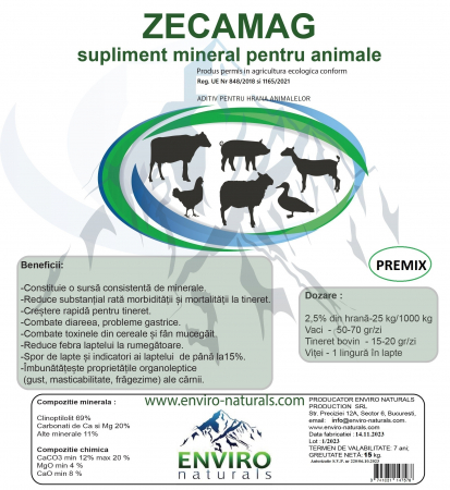 Zeolit cu calciu si magneziu pentru animale Zecamag, Enviro Naturals [1]