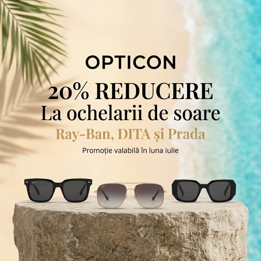 20% reducere la Ray-Ban, Dita și Prada
